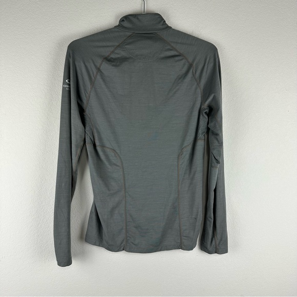 Icebreaker Men’s Gray Orange Merino Bodyfit Zone 1/2 Zip Pullover Size Small - Picture 4 of 5
